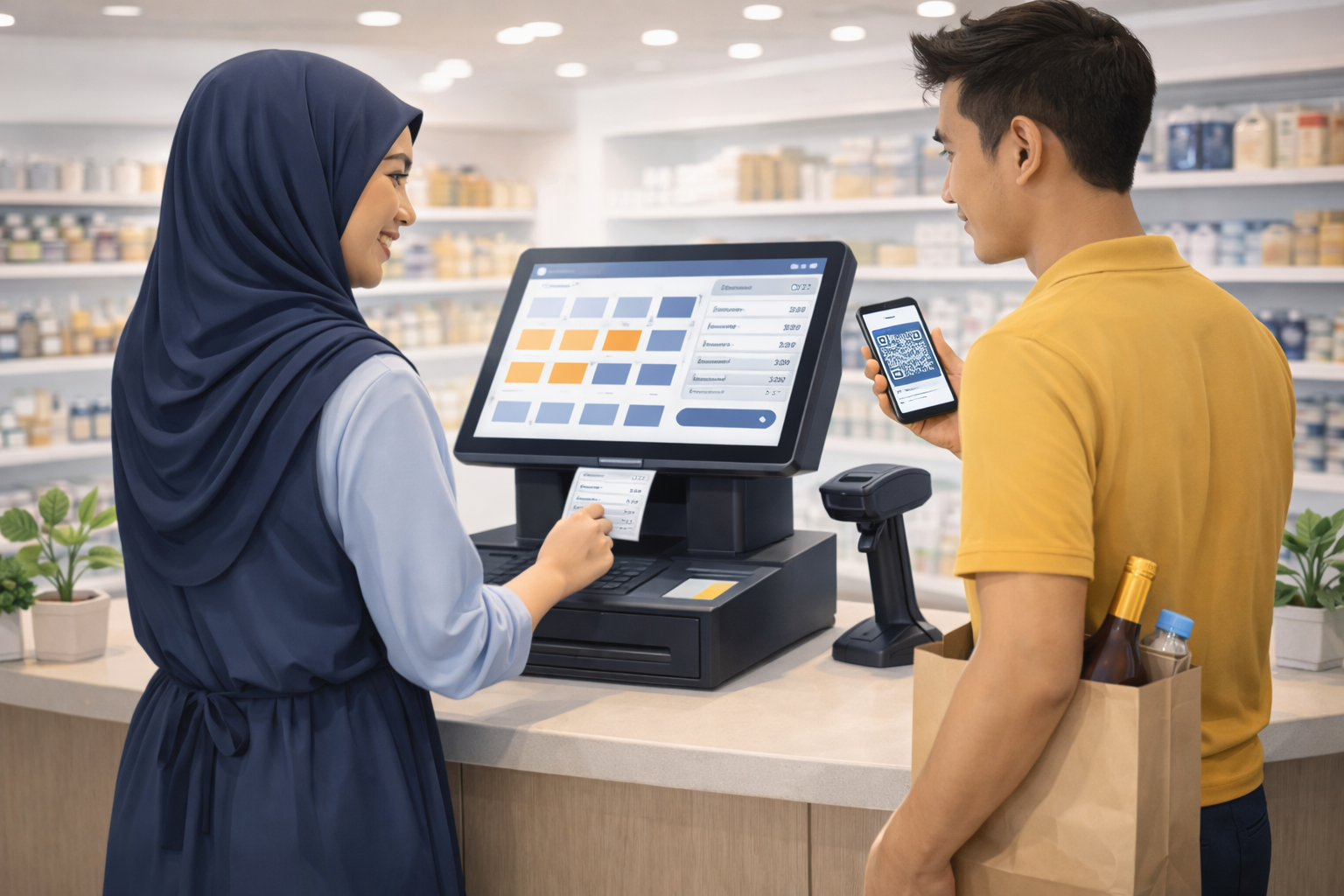 Peruncit dan kedai fizikal